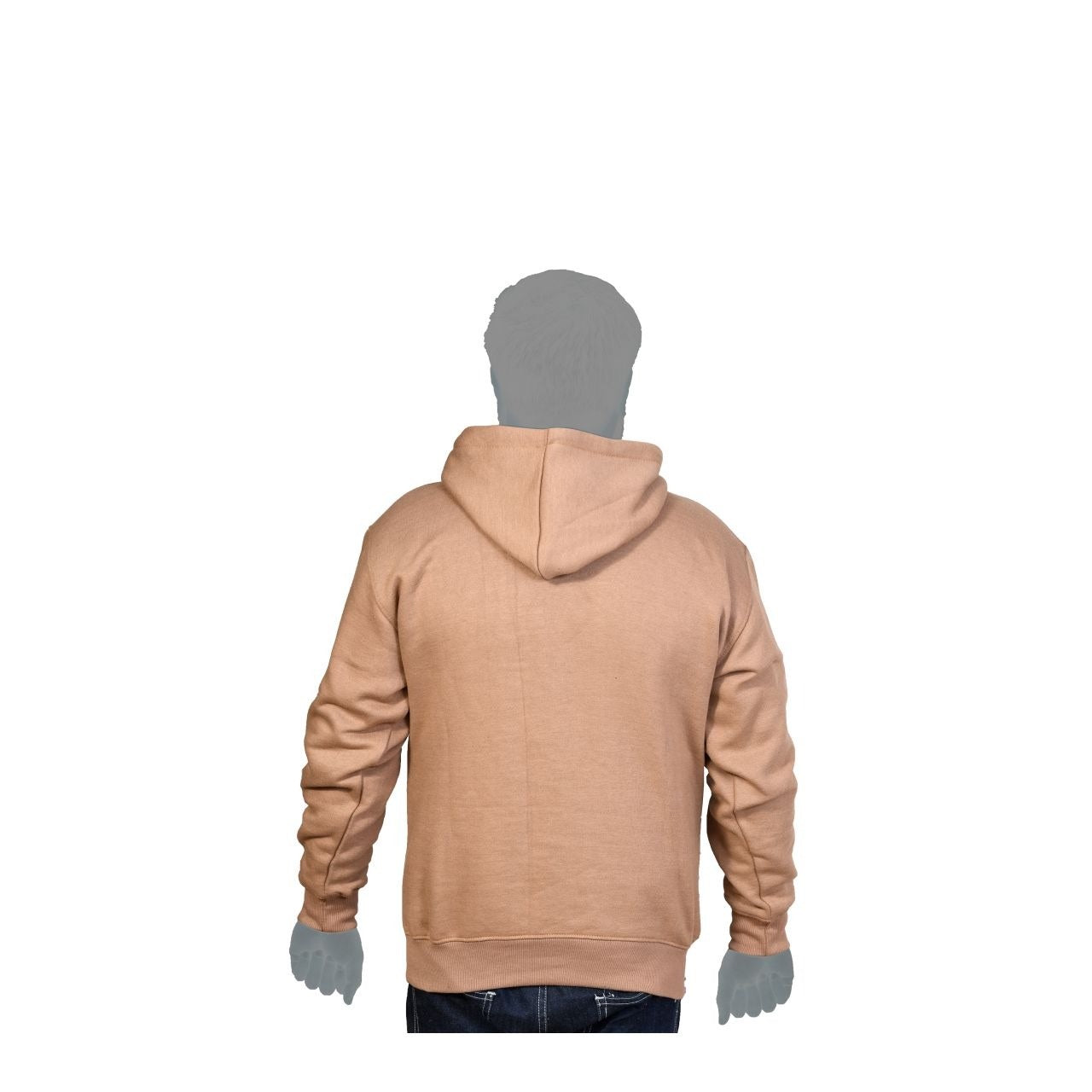 Beige Fleece Hoodies Sweatshirt