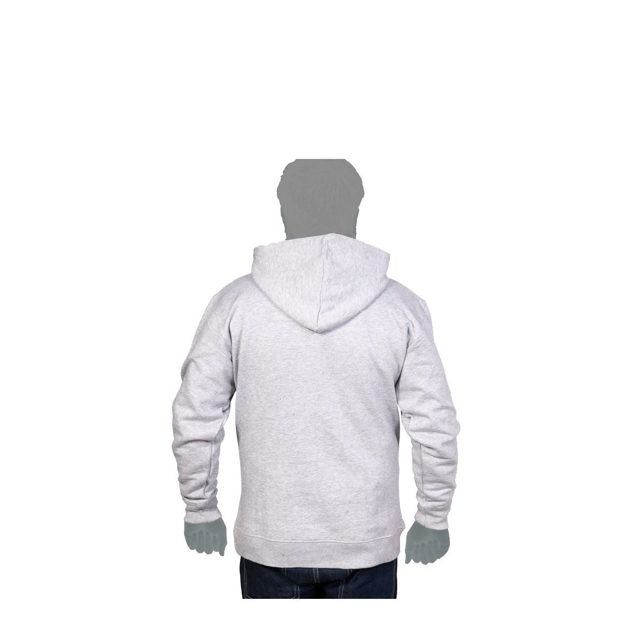 Hazel Grey Fleece Hoodies Sweatshirt
