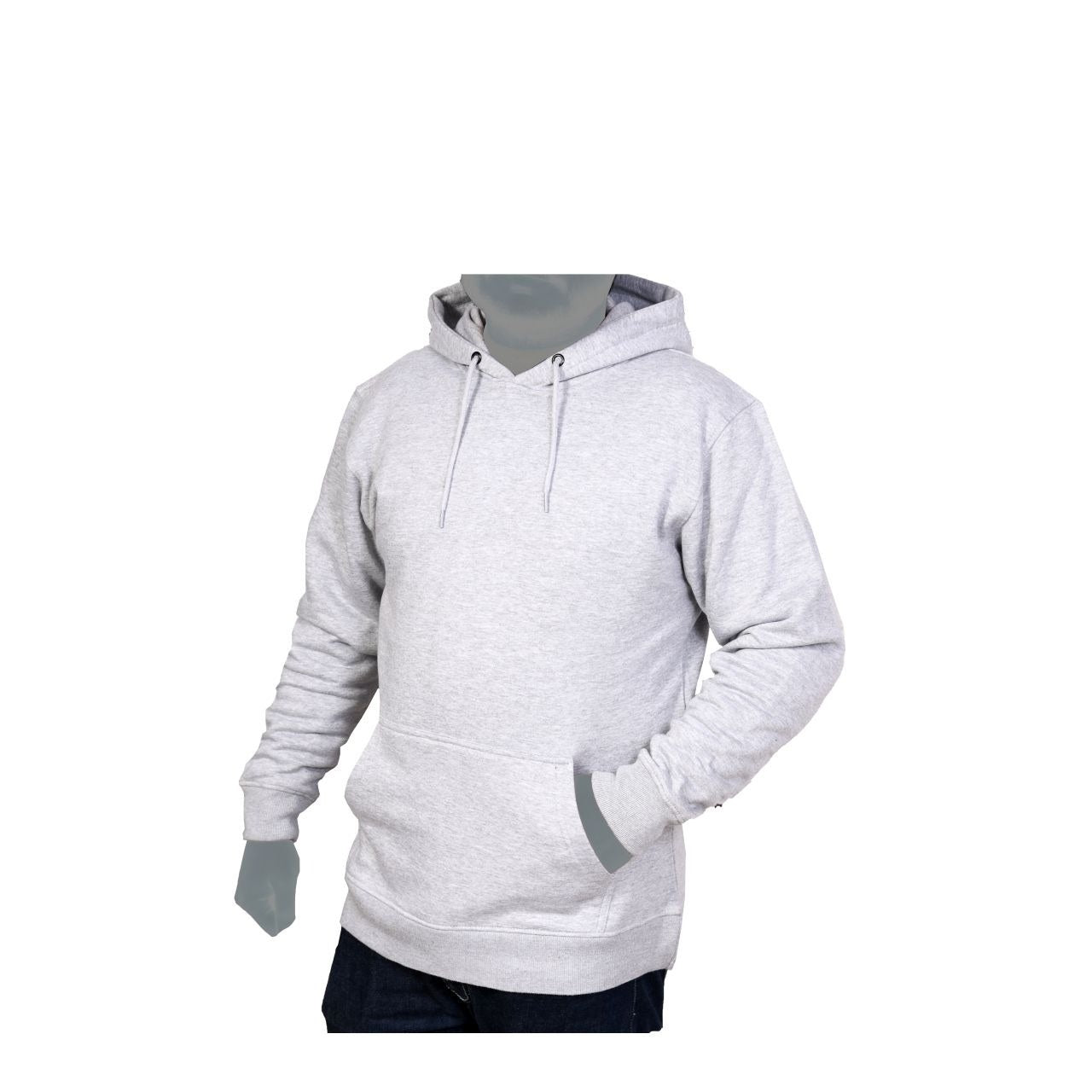 Hazel Grey Fleece Hoodies Sweatshirt
