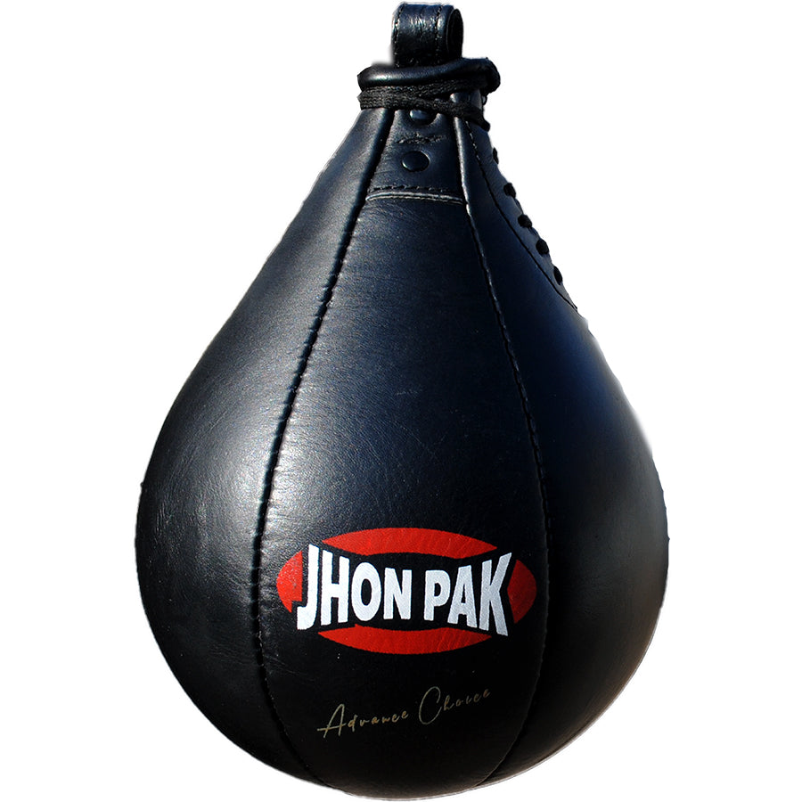 JP Genuine Leather Speed Bag Set Boxing Ball with Swivel & Gel Gloves
