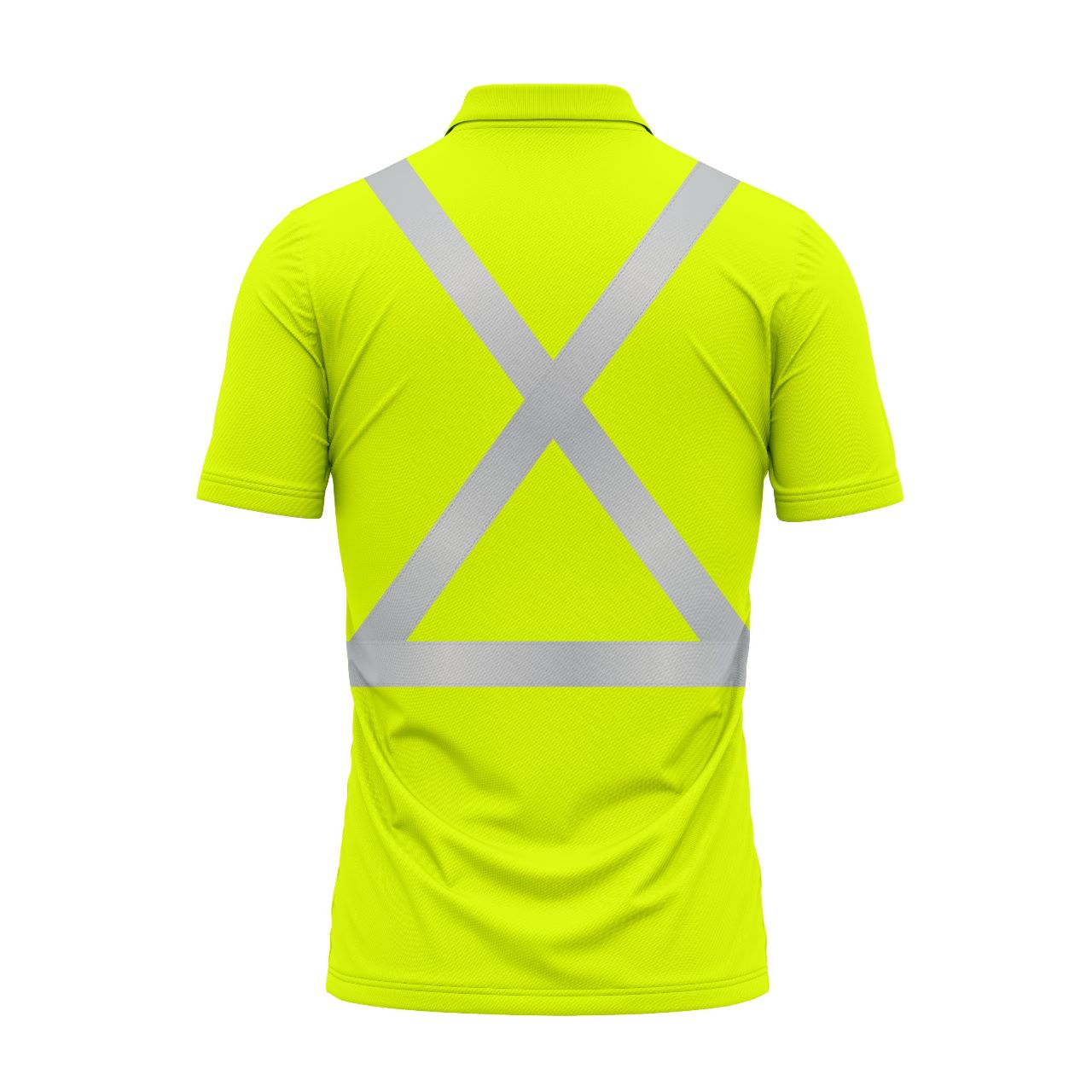 Hi Vis Shirt for Men Short Sleeve Yellow Construction Work Shirts Reflective Safety Polo Shirt