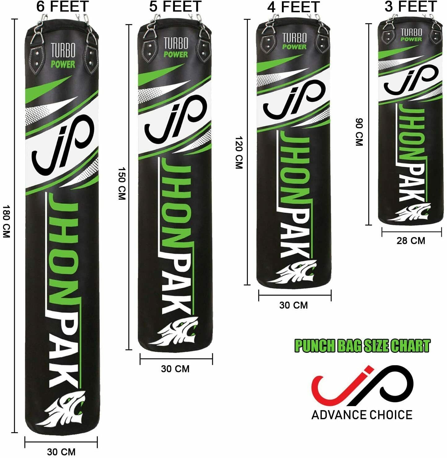 JP Heavy Punch Bag Unfilled Boxing Set