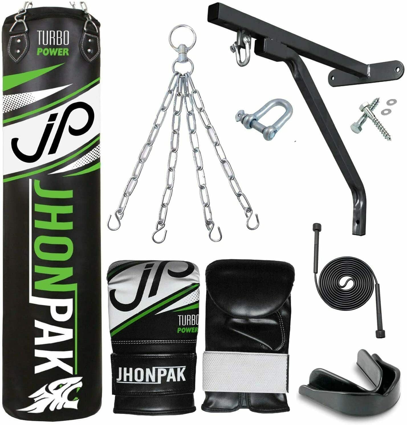 JP Heavy Punch Bag Unfilled Boxing Set Gloves