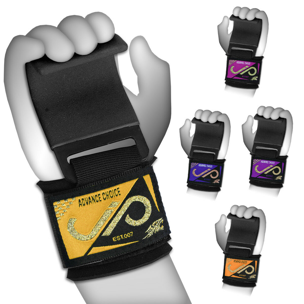 JP Power Weight Lifting Training Gym Straps Hook