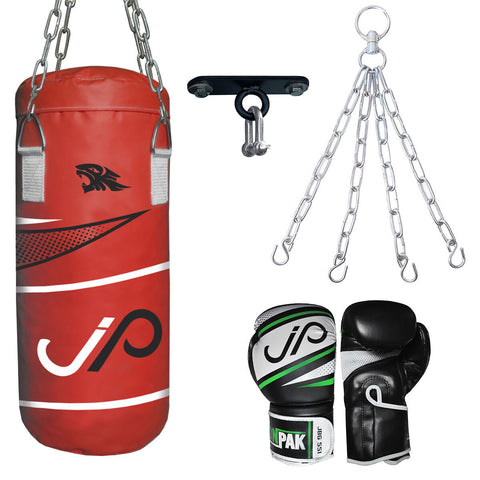 JP Kids Punch Bag Set UnFilled With Chain 2ft