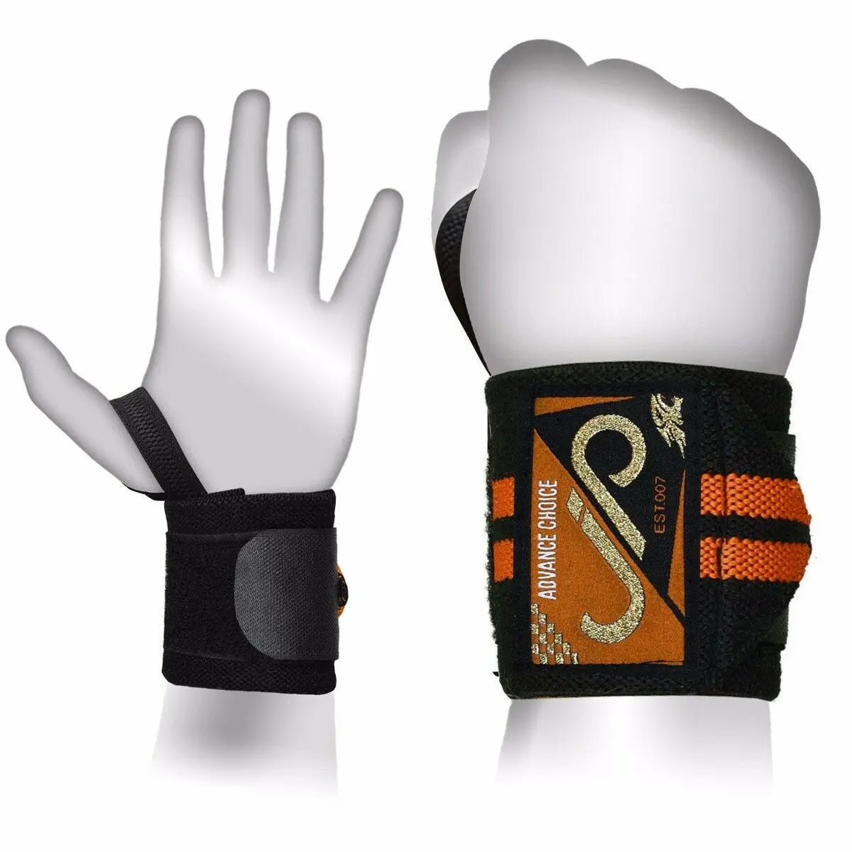 JP Gym Strap Weight Lifting Bar Wrist Support (Pair) JP Sports